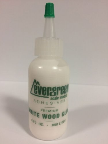 White Wood Glue -- 2oz 59.1ml, All Scales, Evergreen Scale Models 81
