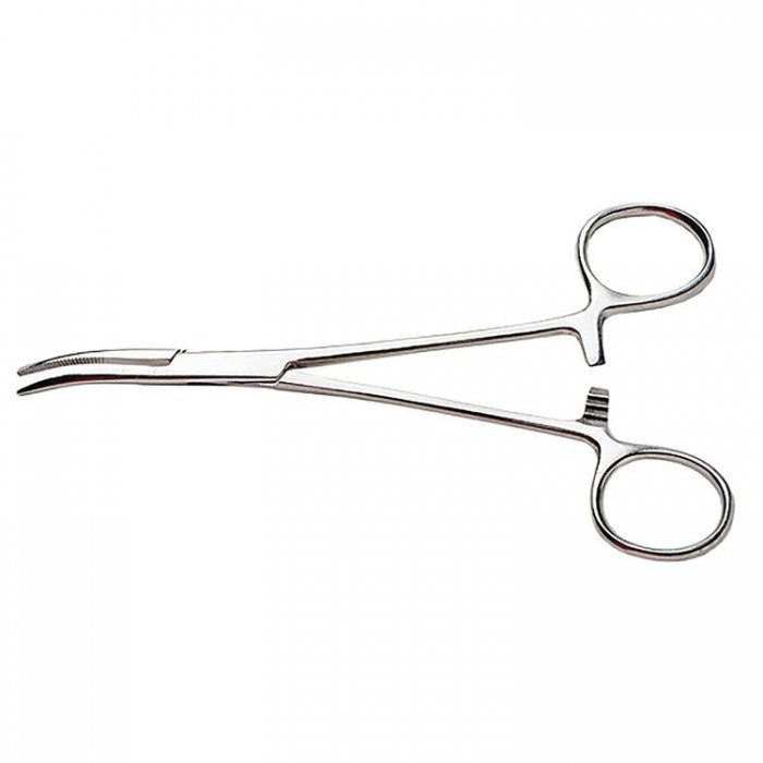 Stainless Steel Hemostat -- 7-1/2′ Curved Nose, All Scales, Excel Hobby Blades Corp. 55531