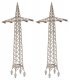 Railway Electricity Pylons - High-Tension Towers -- Kit - Each: 4-3/4 x 1-7/8 x 10-1/2′ 12 x 4.8 x , HO, Faller Gmbh 120377