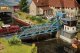 Motorized Folding Bascule Bridge -- Kit - 15-11/16 x 6-7/16 x 5-9/16′ 39.9 x 16.4 x 14.1cm, HO, Faller Gmbh 120506