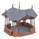 Music Pavilion Bandstand -- Kit - 3-5/16 x 3-5/16 x 2-7/8′ 8.4 x 8.4 x 7.3cm, HO, Faller Gmbh 130653