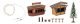 2 Christmas Market Stalls with Illuminated Christmas Tree -- Kit - 2 Stalls, Tree with Light String, HO, Faller Gmbh 134006