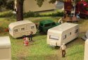 1970s Camper Trailers -- 2 Different Trailers, HO, Faller Gmbh 140483