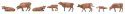 Allgau Swiss Cattle -- Brown pkg(8), HO, Faller Gmbh 151922