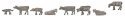 Mountain Cows -- Gray pkg(8), N, Faller Gmbh 155904