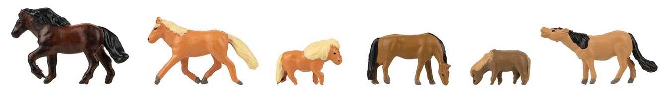 Horses and Ponies -- pkg(6), N, Faller Gmbh 155910