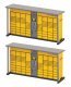 DHL Package Stations -- 2 x 1/2 x 1-1/16′ 5 x 1.2 x 2.7cm pkg(2), HO, Faller Gmbh 180281