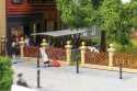 Villa Fence -- Kit - 76-1/4′ 193.6cm Total (brown), HO, Faller Gmbh 180425
