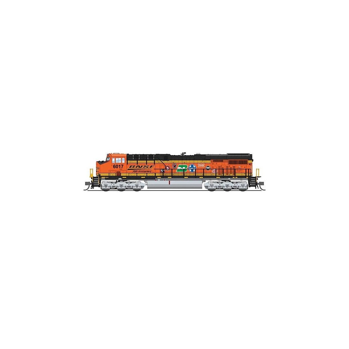 GE ES44AC GEVO - Sound and DCC - Paragon4(TM) -- BNSF Railway 6017 (25th Anniversary Scheme, orange, black, yellow), N, Broadway