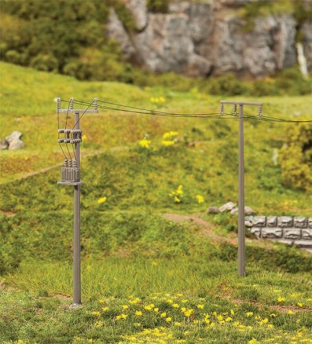 Utility Poles - Kit -- pkg(4), HO, Faller Gmbh 180928