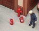 Fire Extinguishers & Hydrants -- 6 Extinguishers, 2 Hydrants, HO, Faller Gmbh 180950