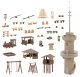 Adventure Playground Set -- Kit - Observation Tower, Kiosk, Playground Accessories, HO, Faller Gmbh 190036