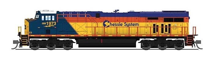 GE ES44AC GEVO - Sound and DCC - Paragon4(TM) -- CSX 1869 (Chessie System Heritage, blue, yellow, orange), N, Broadway Limited I