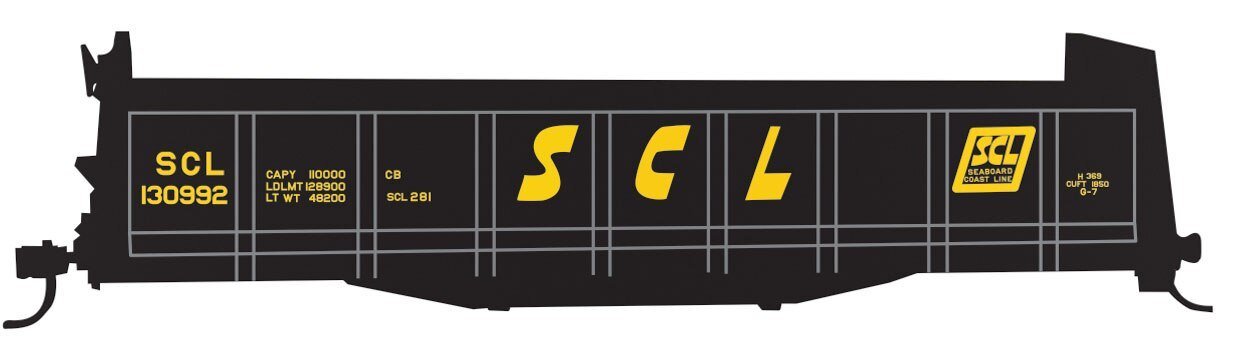 Railroad Decal Set -- Seaboard Coast Line Stump Car, O, Tichy Train Group 10028O