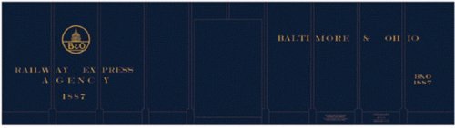 Railroad Decal Set -- Baltimore & Ohio REA Class M-15 Express Boxcar (blue car), HO, Tichy Train Group 10071