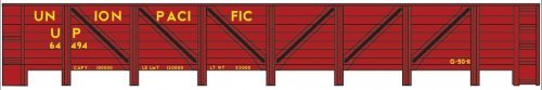 Railroad Decal Set -- Union Pacific GS Wood Gondola (Yellow Lettering), HO, Tichy Train Group 10175