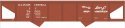 Railroad Decal Set -- Illinois Central 2-Bay Steel Hopper (Boxcar Red, Mainline Mid of America, HO, Tichy Train Group 10227