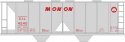 Railroad Decal Set -- Monon 2-Bay Covered Hopper (gray Car), HO, Tichy Train Group 10263