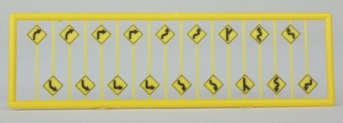 Road Path/Curve Warning Signs 1 -- pkg(18), N, Tichy Train Group 2616
