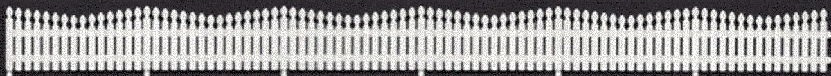Fancy Picket Fence -- 5 Pieces, 32-1/2′ 82.6cm Length Total, HO, Tichy Train Group 8282