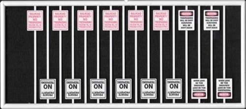 Assorted No Trespassing Signs -- pkg(16), HO, Tichy Train Group 8315