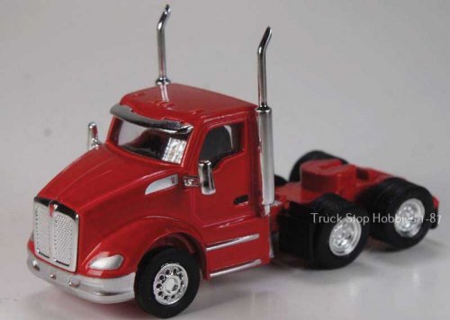 Peterbilt 579 3-Axle Day-Cab Tractor Only 2 Pack - Assembled -- Red, HO, Herpa Models 410531