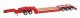 Heavy-Duty Lowboy Trailer - Assembled -- Red, HO, Herpa Models 5392
