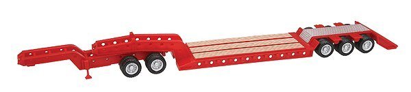 Heavy-Duty Lowboy Trailer - Assembled -- Red, HO, Herpa Models 5392