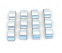 3-Axle Fenders for Trailers/Trucks -- Silver pkg(4), HO, Herpa Models 5528