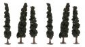 Evergreen-Conifer Trees - Super Scenic Series -- 5-1/2 - 6′ 14 - 15.2cm pkg(6), All Scales, JTT Miniature Tree 92135