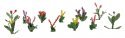 Assorted Flower Plants -- Set 4 pkg(10), HO, JTT Miniature Tree 95563