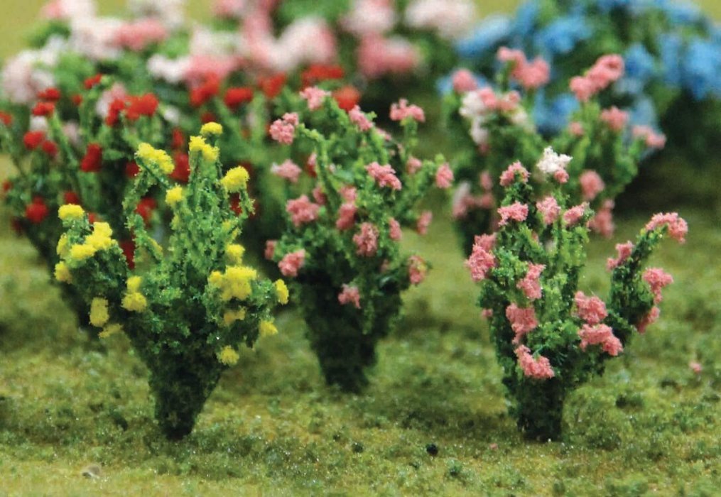 Hibiscus -- pkg(18), HO, JTT Miniature Tree 95607