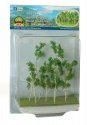 Woods Edge Trees -- Pastel Green 4 to 5-1/2′ pkg(8), All Scales, JTT Miniature Tree 95621