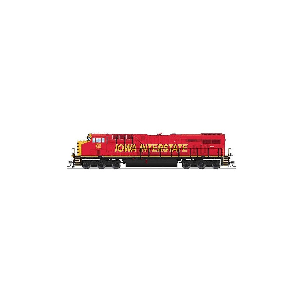 GE ES44AC GEVO - Standard DC - Stealth -- Iowa Interstate 516 (Rock Island Heritage 30th Anniversary, red, yellow), HO, Broadway