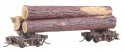101 Disconnect Log Car Trucks with Logs - Kit -- Undecorated, HO, Kadee Quality Products 101
