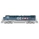 GE ES44AC GEVO - Standard DC - Stealth -- US Navy 44 (Fantasy Scheme, gray, green, silver), HO, Broadway Limited Imports 9875