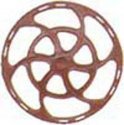 Equipco Type Brake Wheels pkg(8) -- Red Oxide, HO, Kadee Quality Products 2031