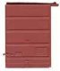 7′ Five-Panel Boxcar Door w/Low Tack Board pkg(2) -- Red Oxide, HO, Kadee Quality Products 2240