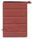7′ Five-Panel Boxcar Door w/Low Tack Board pkg(2) -- Red Oxide, HO, Kadee Quality Products 2240