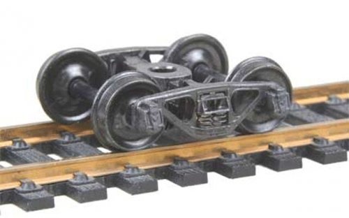 A.S.F.(R) Ride Control(R) 50-Ton Fully Sprung Metal Trucks -- Code 110 (.110`) 33` Smooth-B, HO, Kadee Quality Products 504