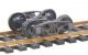 Pennsylvania 2D-F8 50-Ton Fully Sprung Metal Trucks -- Code 110 (.110`) 33` Ribbed-Back RP-, HO, Kadee Quality Products 517