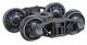 Arch Bar Self-Centering HGC Trucks -- Code 110 (.110`) 33` Ribbed-Back RP-25 Wheels 1 Pair, HO, Kadee Quality Products 561