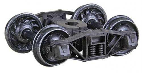 Arch Bar Self-Centering HGC Trucks -- Code 110 (.110`) 33` Ribbed-Back RP-25 Wheels 1 Pair, HO, Kadee Quality Products 561