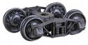Arch Bar Self-Centering HGC Trucks -- Code 110 (.110`) 33` Ribbed-Back RP-25 Wheels 1 Pair, HO, Kadee Quality Products 561