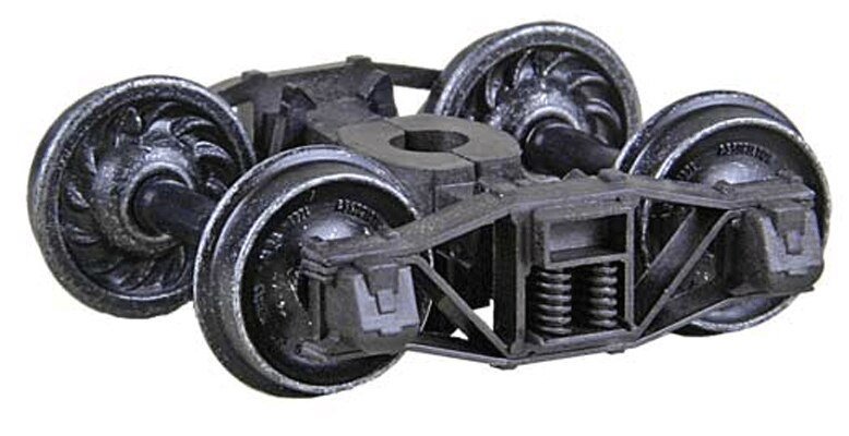 Arch Bar Self-Centering HGC Trucks -- Code 110 (.110`) 33` Ribbed-Back RP-25 Wheels 1 Pair, HO, Kadee Quality Products 561