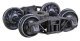 Arch Bar Self-Centering HGC Trucks -- Code 110 (.110`) 33` Ribbed-Back RP-25 Wheels 1 Pair, HO, Kadee Quality Products 561