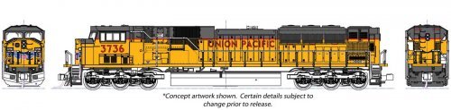 EMD SD90/43MAC - Sound and DCC -- Union Pacific 3750 (Armour Yellow, gray, red), N, Kato USA Inc 1765625S