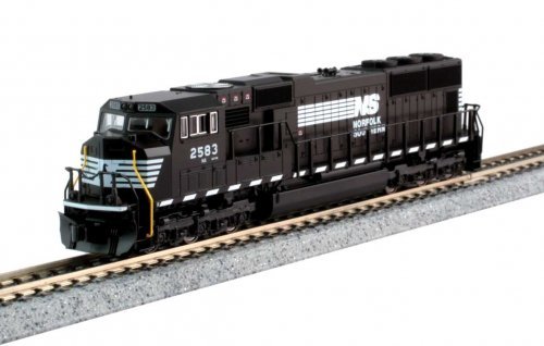 EMD SD70M with Standard Flat Radiators - Standard DC -- Norfolk Southern 2581 (black, white), N, Kato USA Inc 1767613