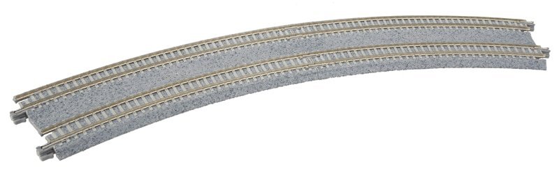 CT Double-Track Easement Curve Track -- Right & Left, 381mm/414mm, 15` & 19`, Radius 27.5`, N, Kato USA Inc 20182