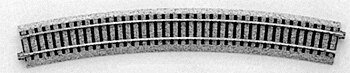 Unitrack - Curved Sections 22.5 Degree Radius pkg(4) -- 31-1/8′ 790mm, HO, Kato USA Inc 2250